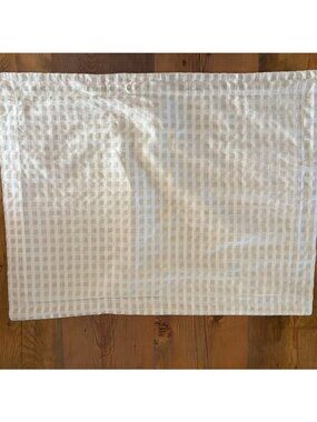 Coyuchi Birch Organic Cotton Standard Sham In Neutral Checkered Design